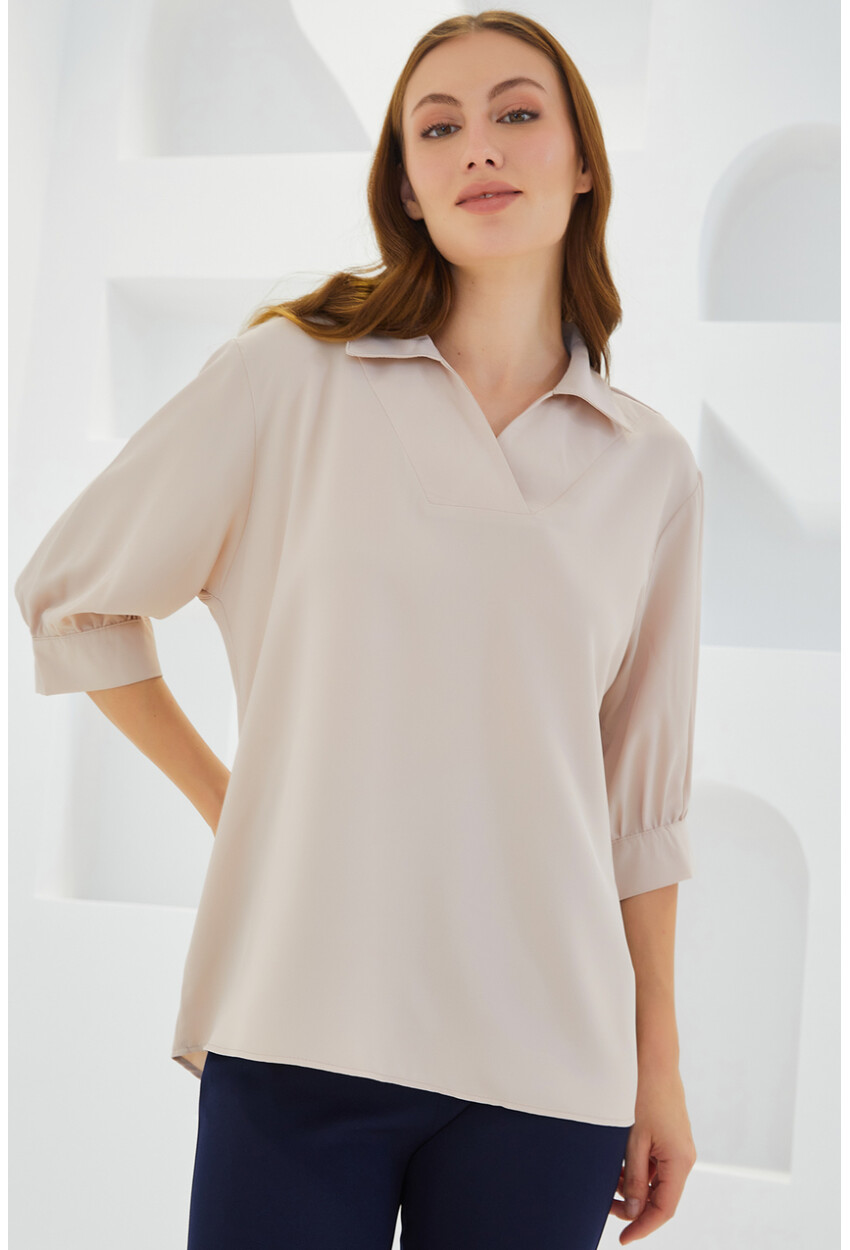 0493 Shirt Collar Blouse