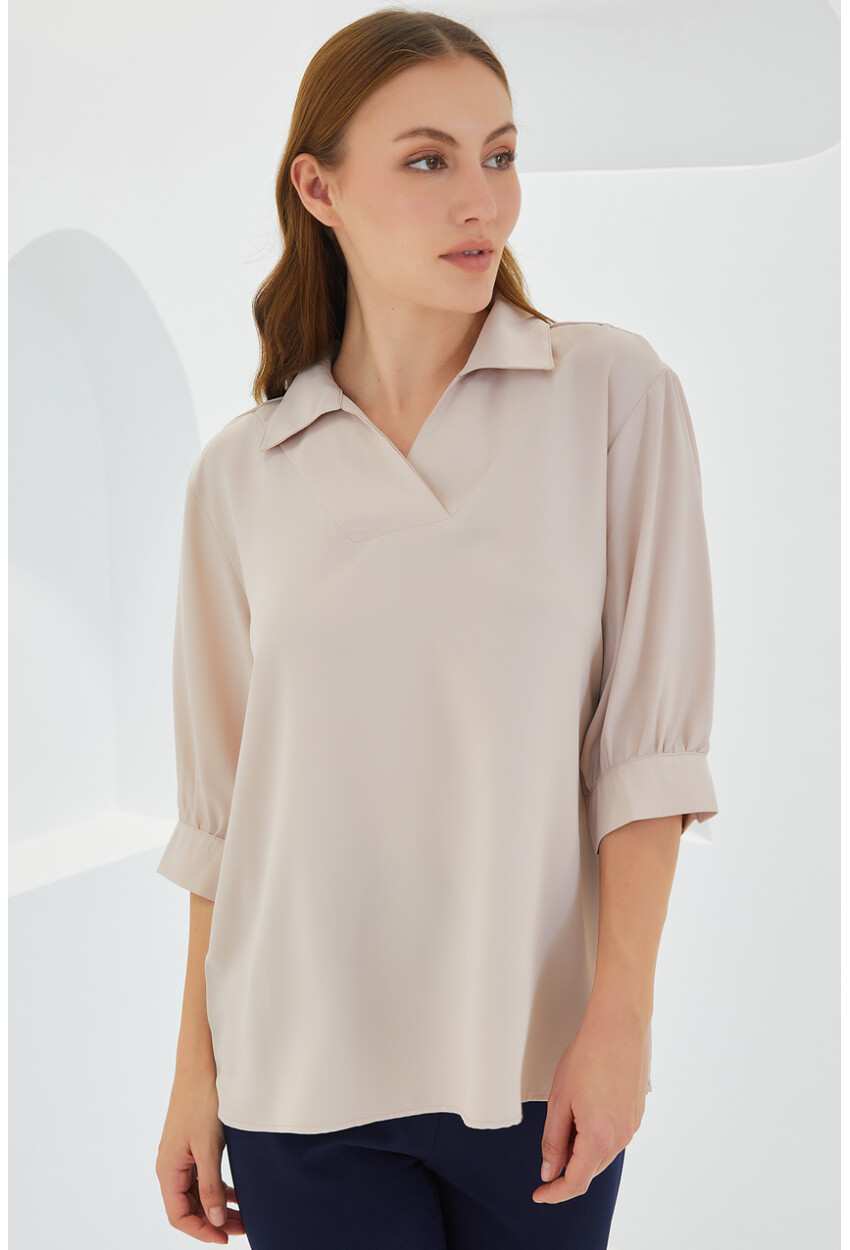 0493 Shirt Collar Blouse