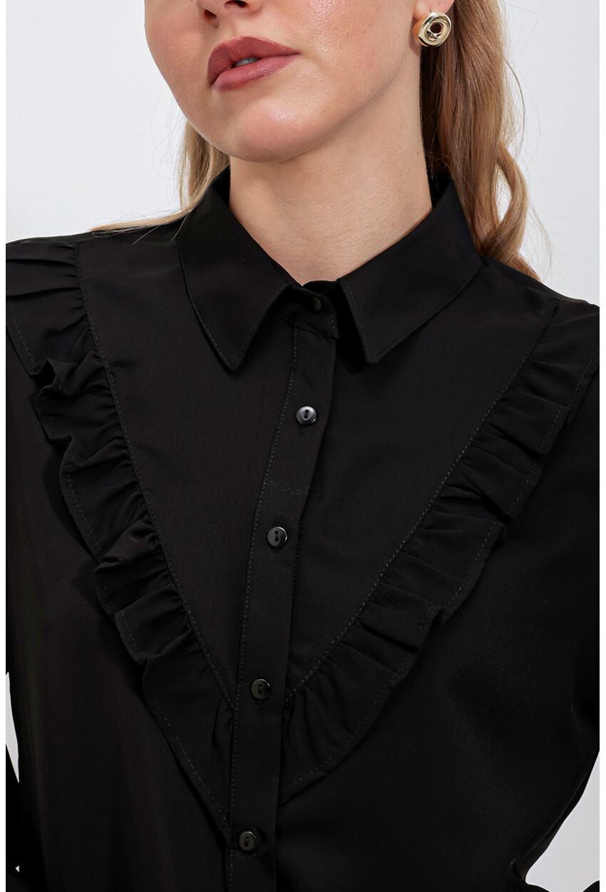 20223 Long Sleeve Shirt With Ruffles