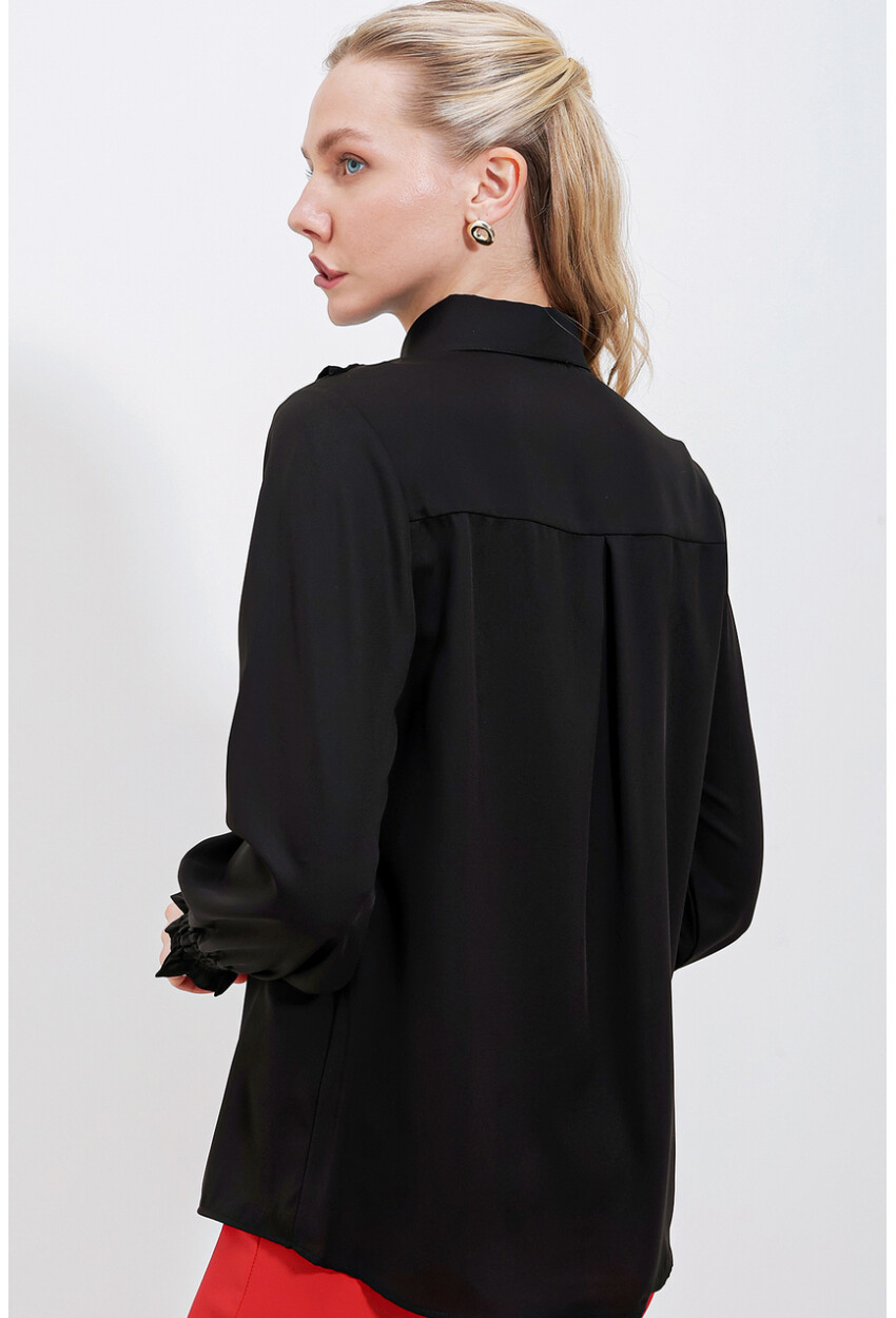 20223 Long Sleeve Shirt With Ruffles