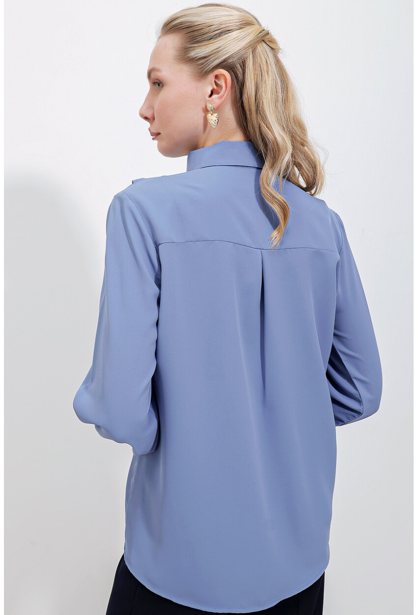 20223 Long Sleeve Shirt With Ruffles