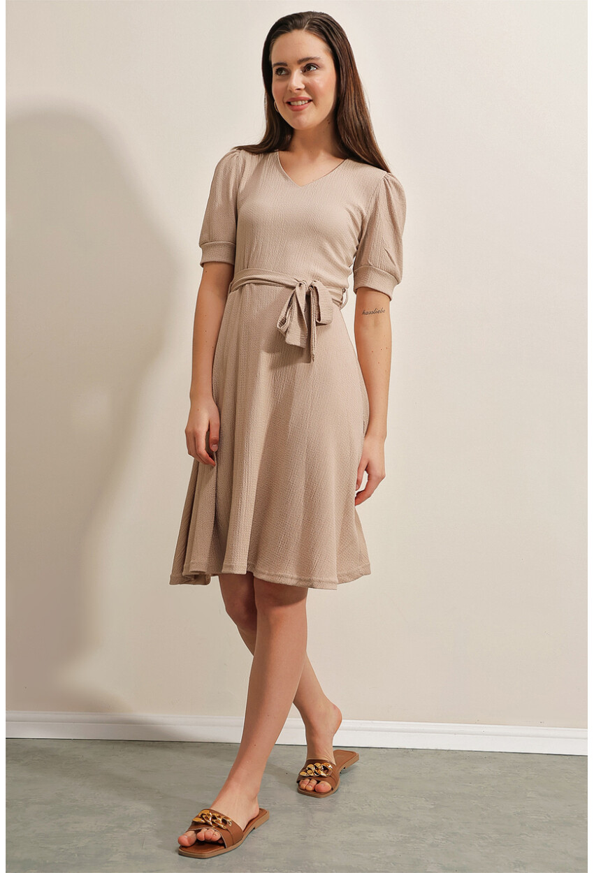 2370 Knit Dress With Belt