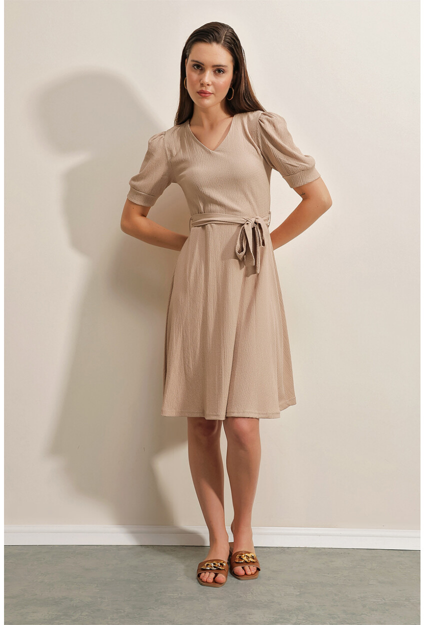 2370 Knit Dress With Belt