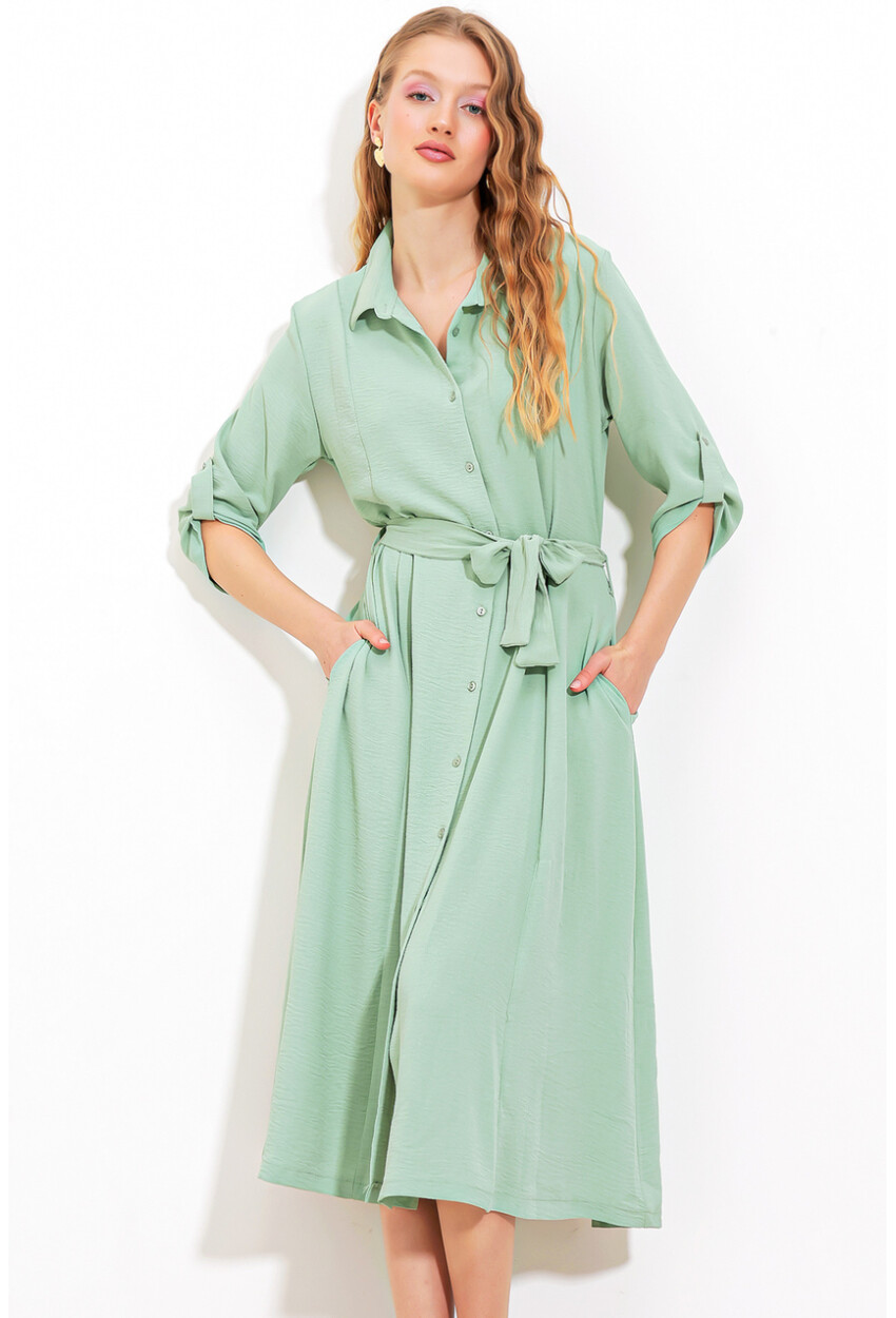 2442 Shirt Dress With Belt