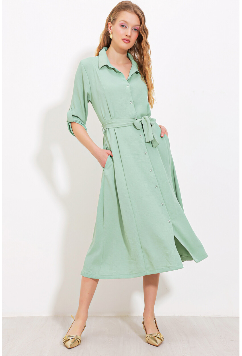 2442 Shirt Dress With Belt