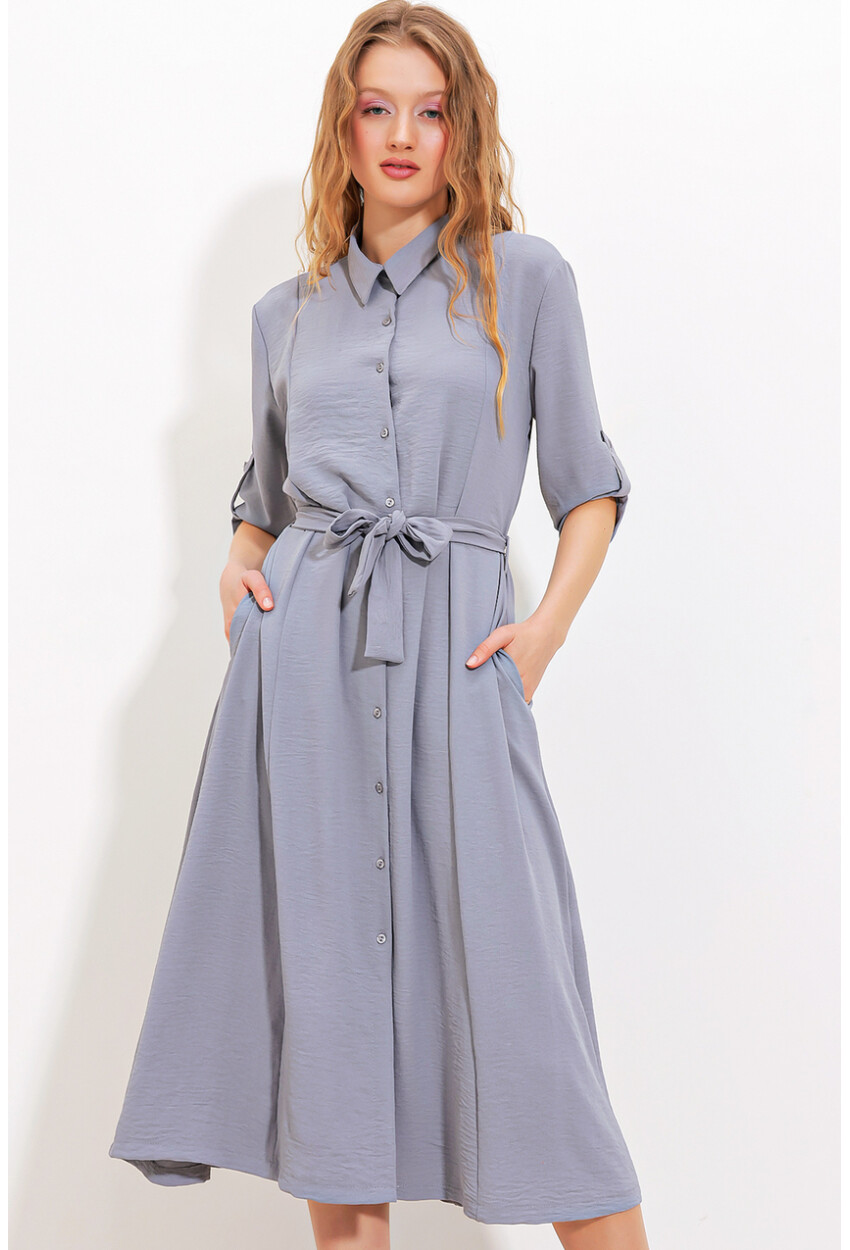 2442 Shirt Dress With Belt