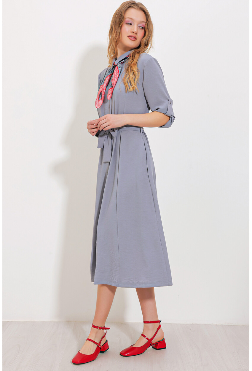 2442 Shirt Dress With Belt