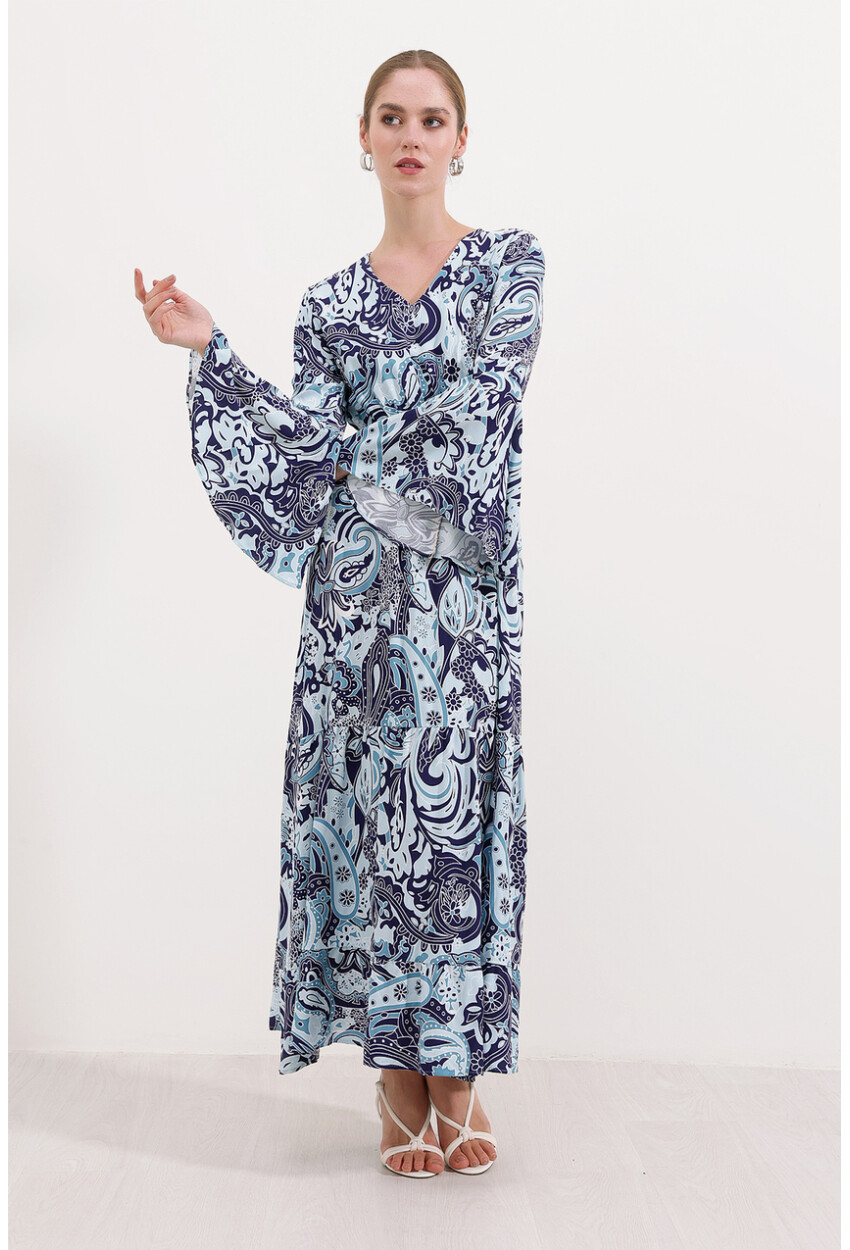 2454 Long Dress With Pattern