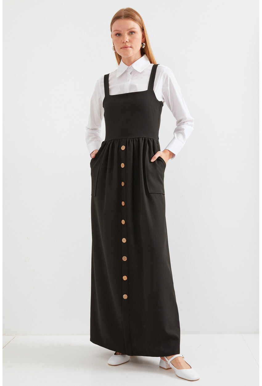 2490 Long Pinafore Dress