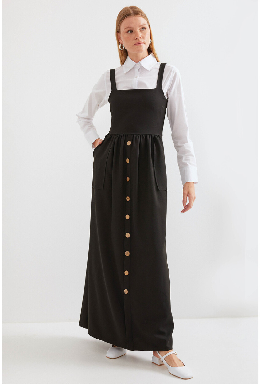 2490 Long Pinafore Dress