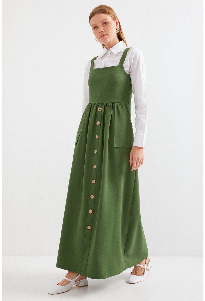 2490 Long Pinafore Dress