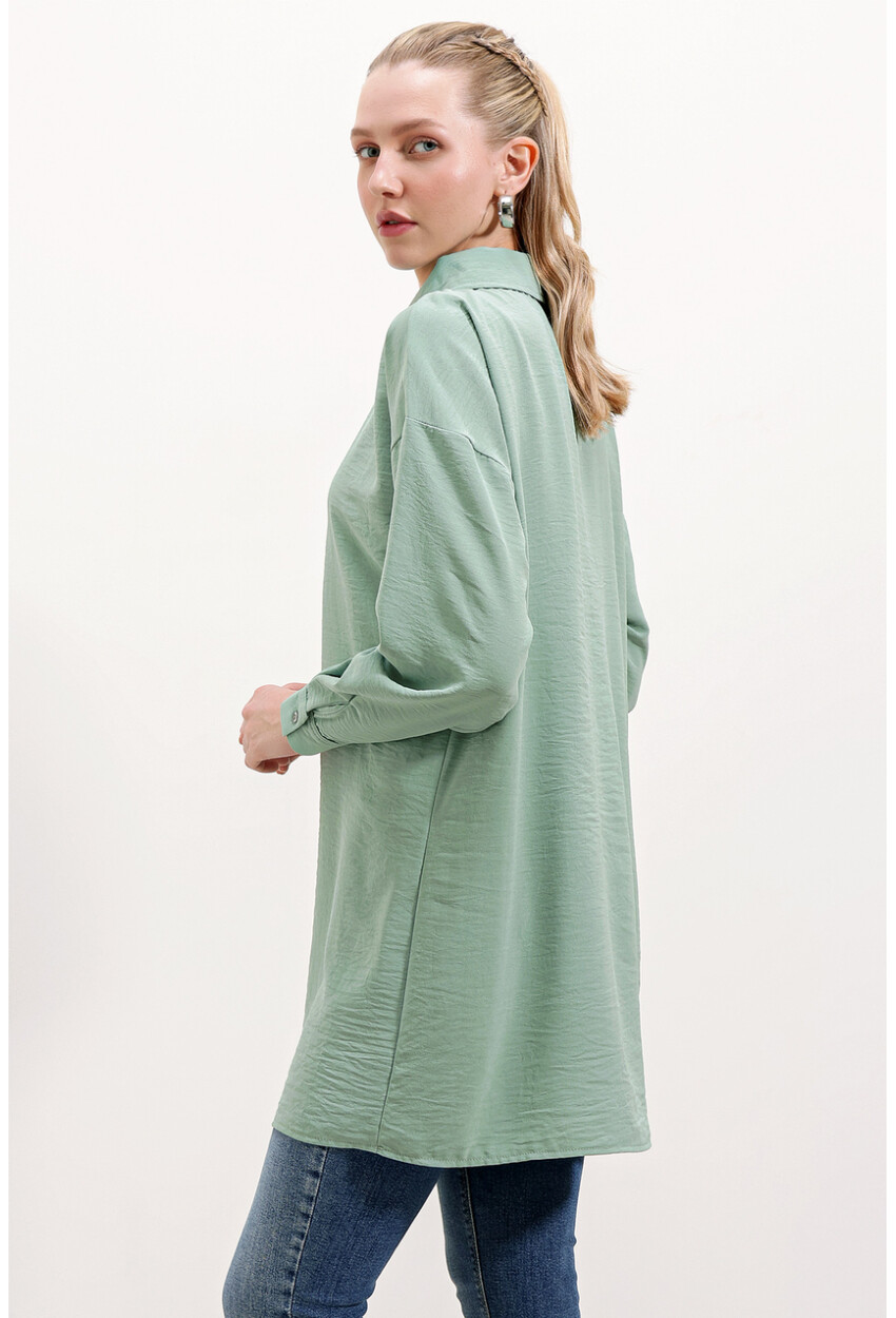 5917 Fermuarlı Oversize Tunik