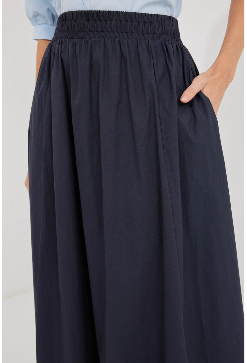 Womens Long Skirt With Pocket Detail 8024