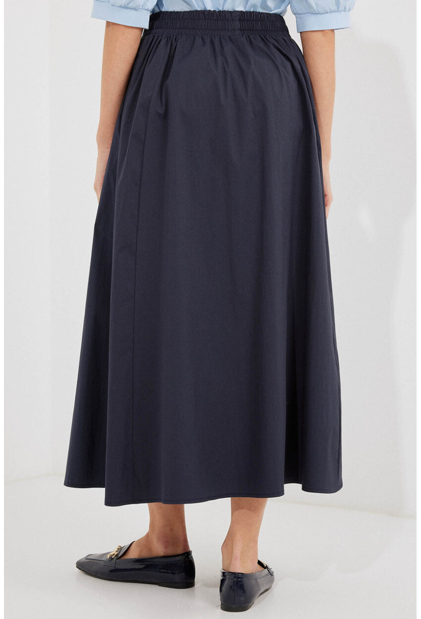 Womens Long Skirt With Pocket Detail 8024