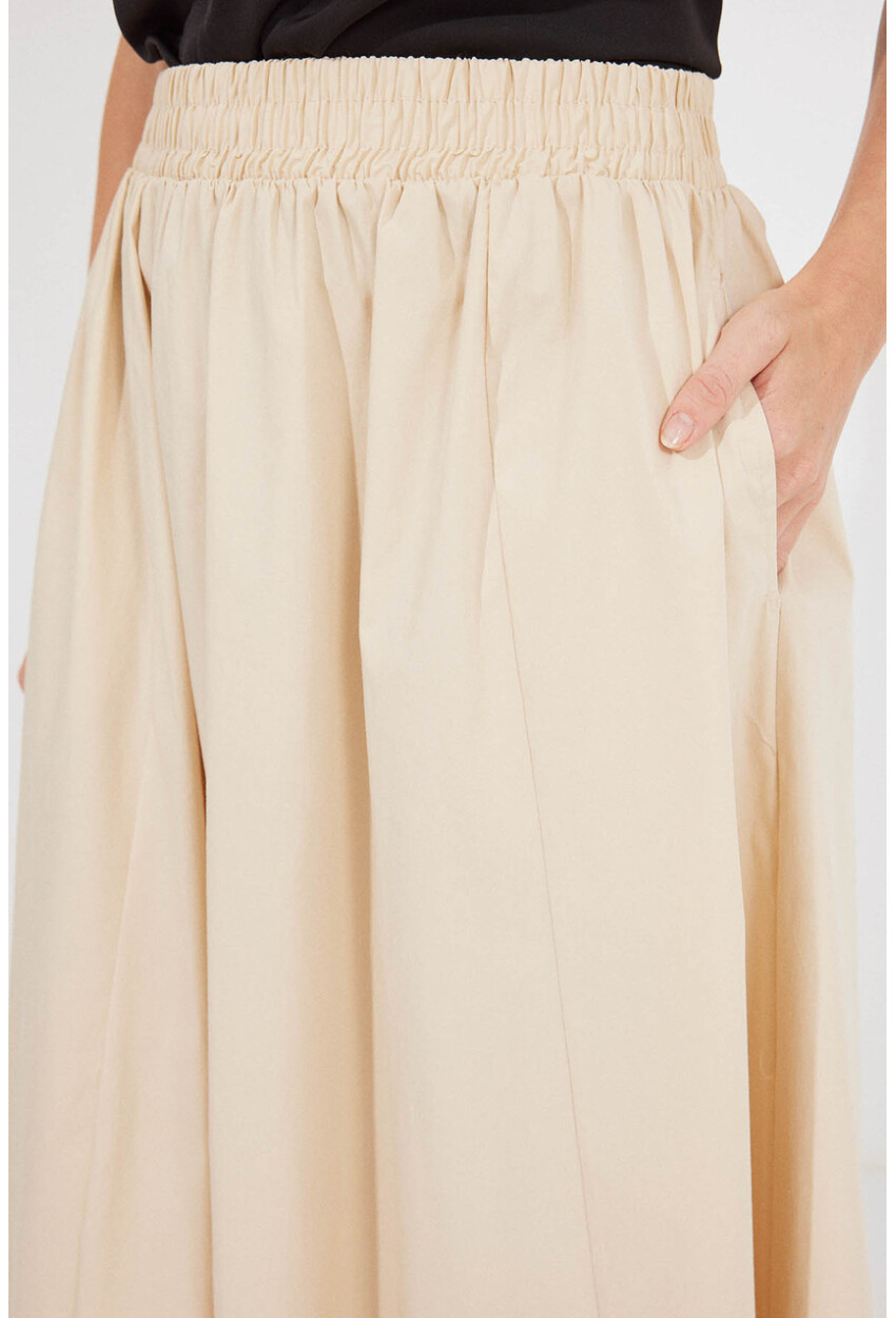 Womens Long Skirt With Pocket Detail 8024