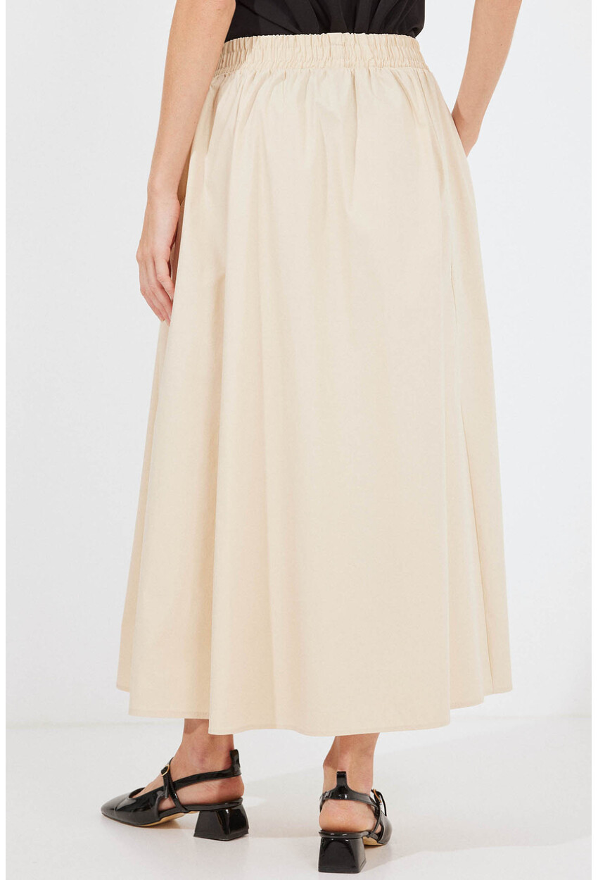 Womens Long Skirt With Pocket Detail 8024