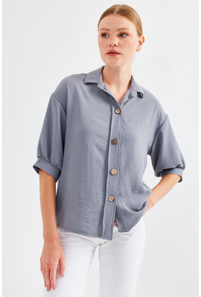 Short Sleeve Oversized Linen Shirt 20240