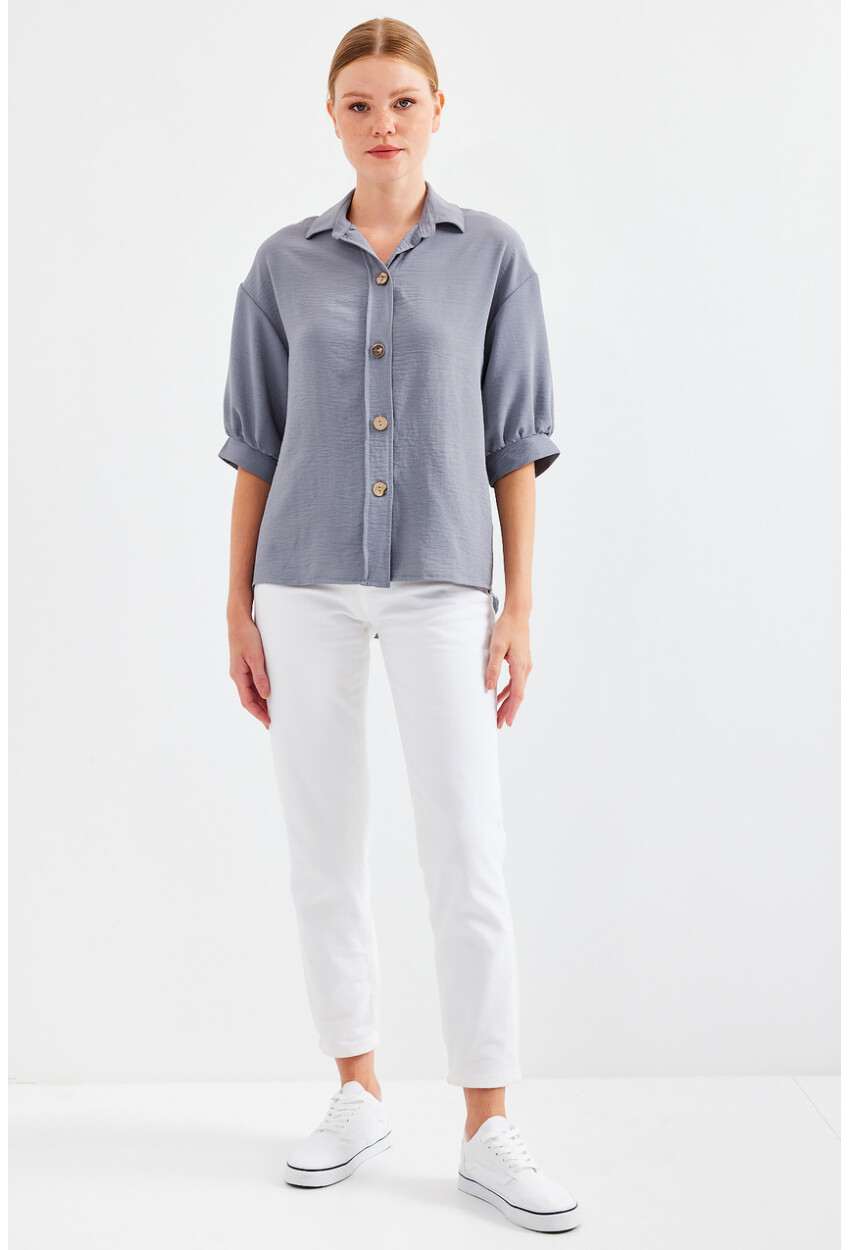 Short Sleeve Oversized Linen Shirt 20240