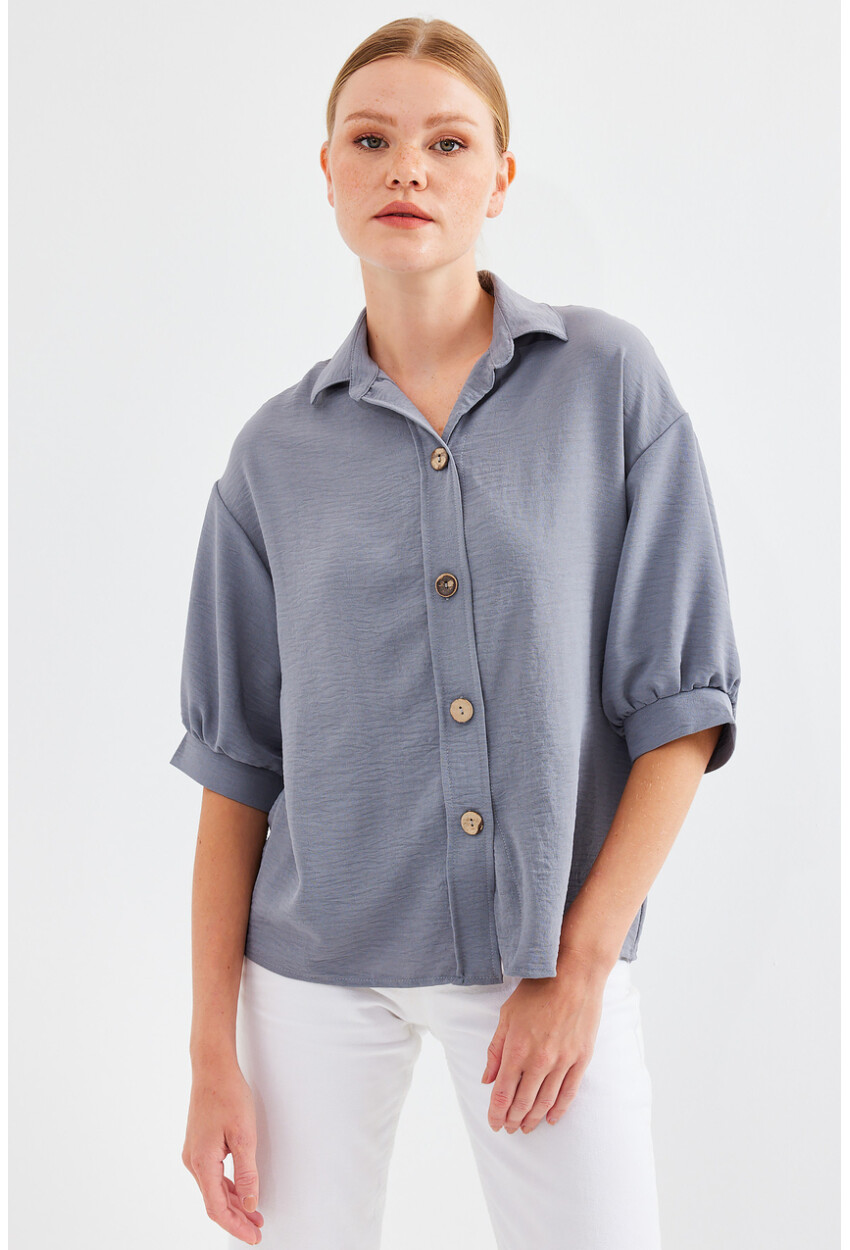 Short Sleeve Oversized Linen Shirt 20240