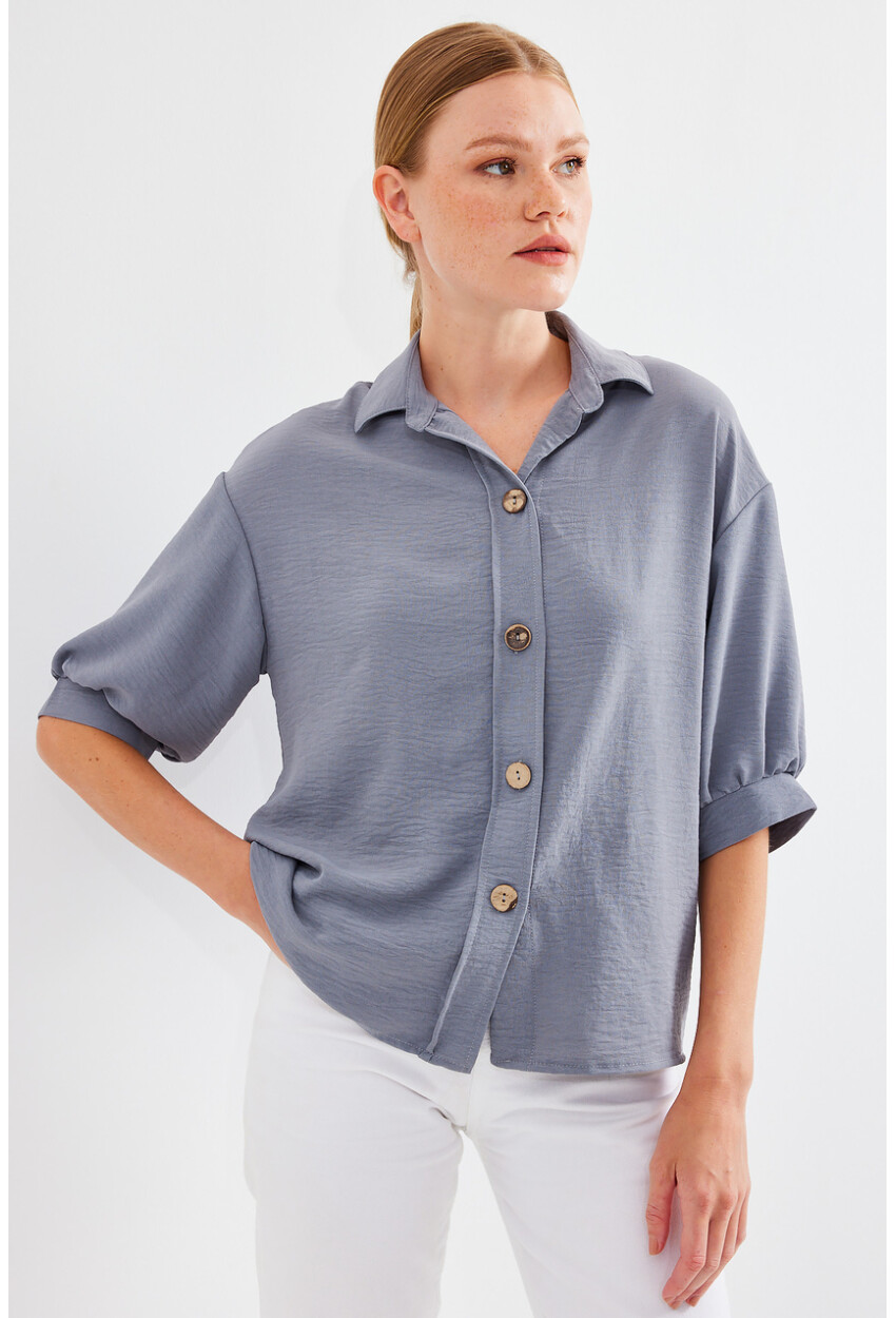 Short Sleeve Oversized Linen Shirt 20240