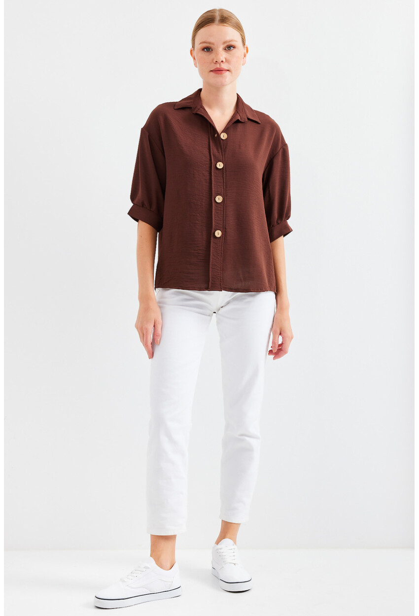 Short Sleeve Oversized Linen Shirt 20240