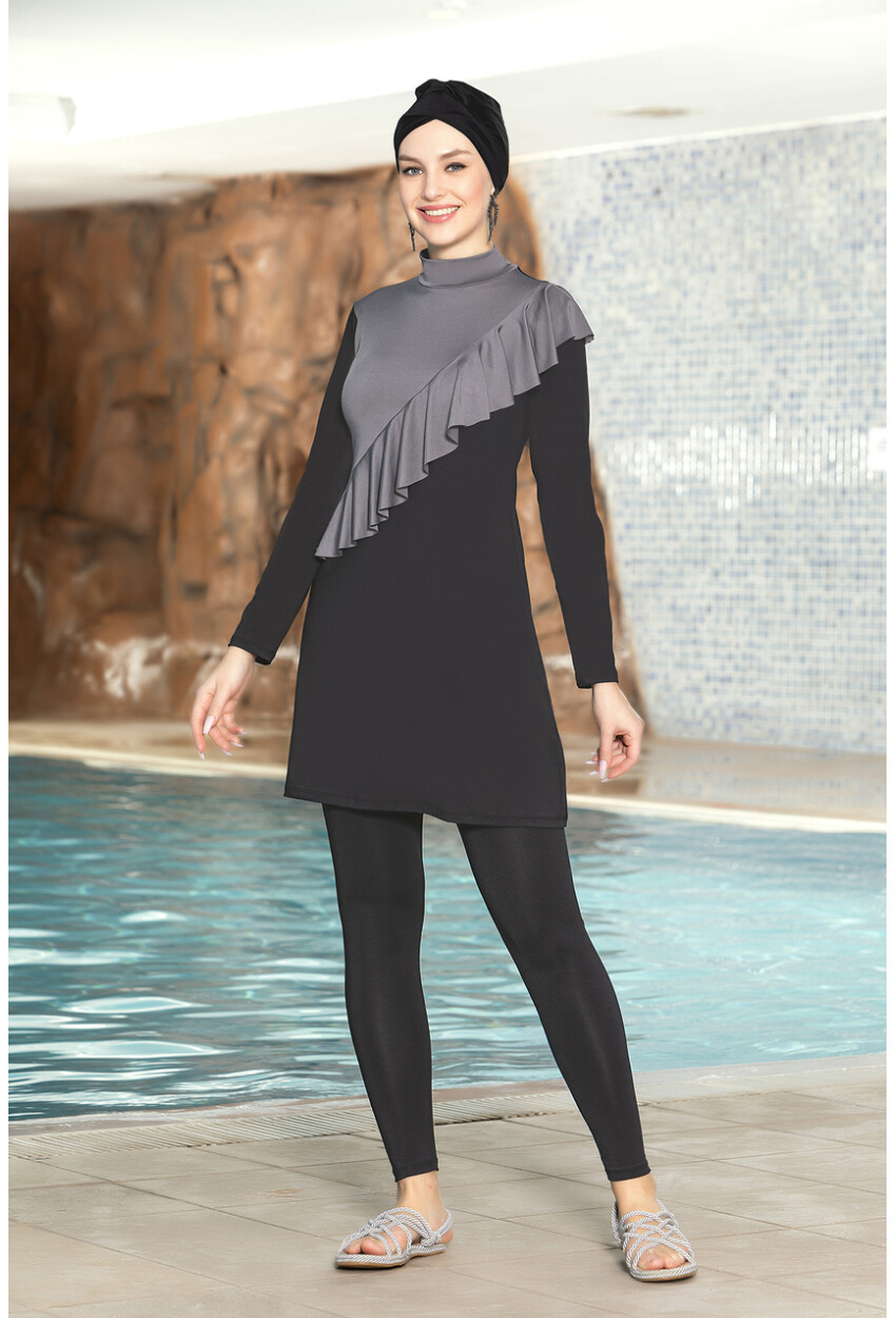 Full-Coverage Stretch Hijab Swimsuit 15870 