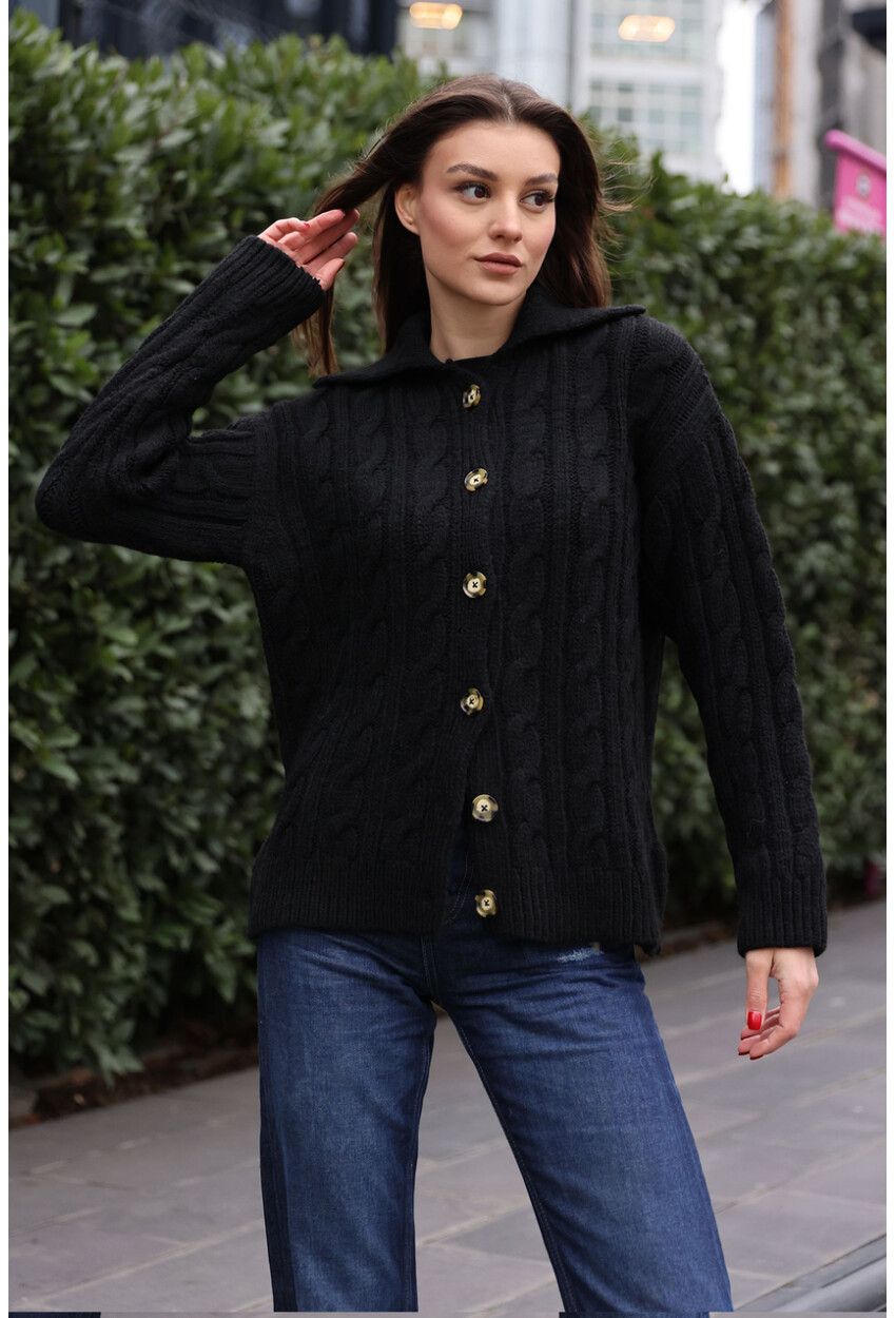 15856 Cable Knit Cardigan