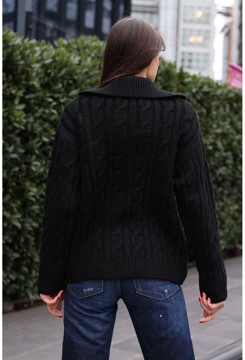 15856 Cable Knit Cardigan