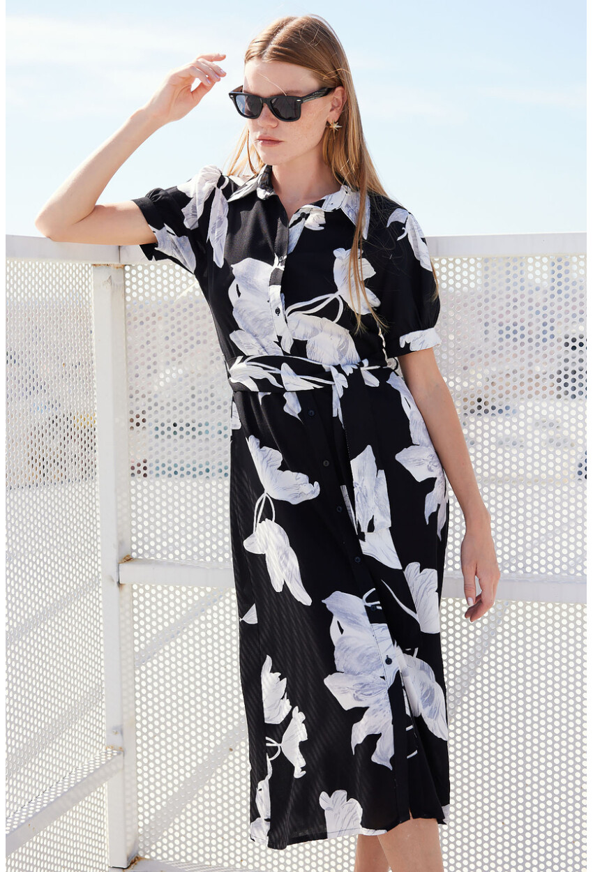 2213 Short Sleeve Viscose Dress