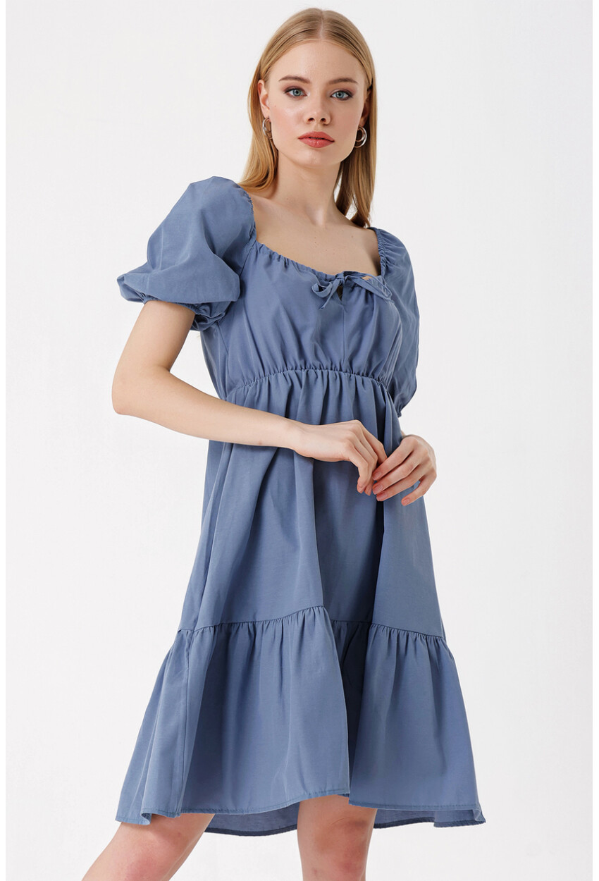 2351 Flared Poplin Dress