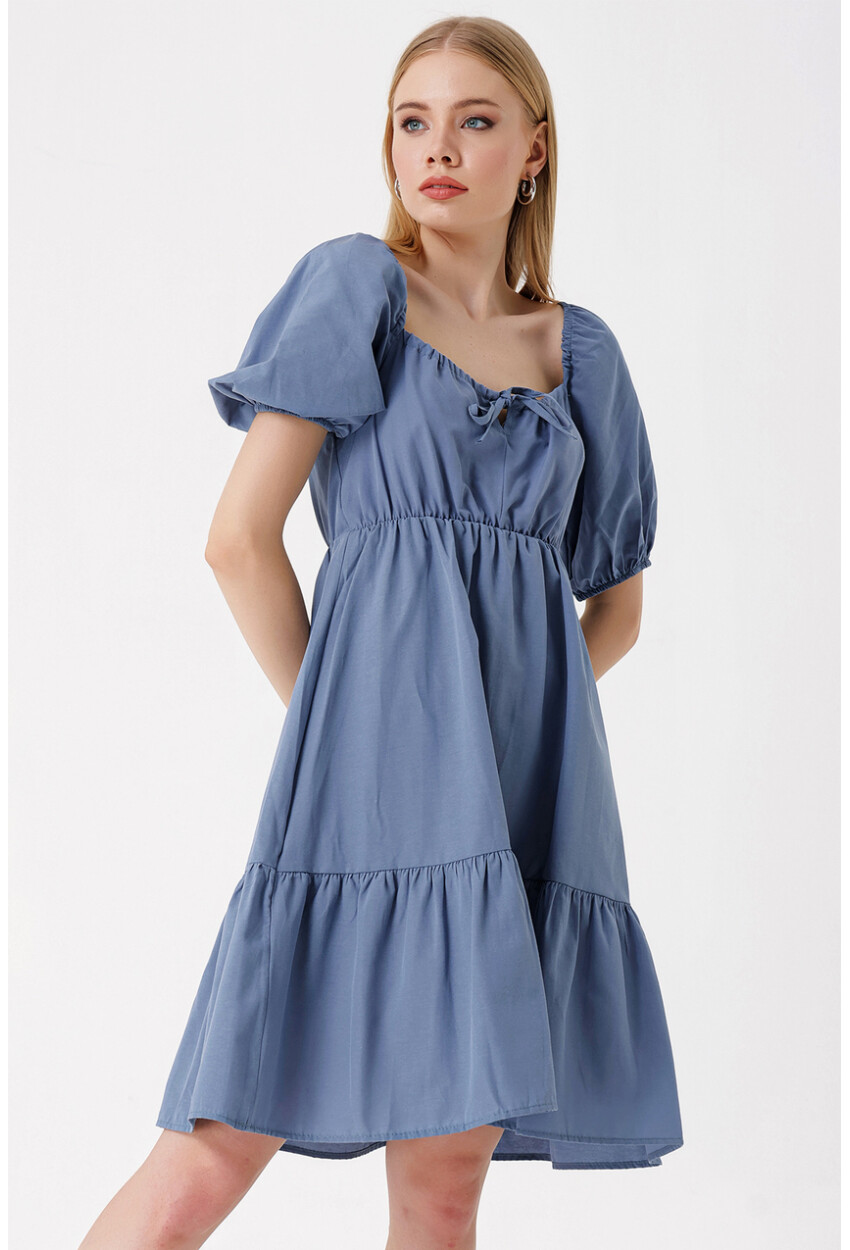 2351 Flared Poplin Dress