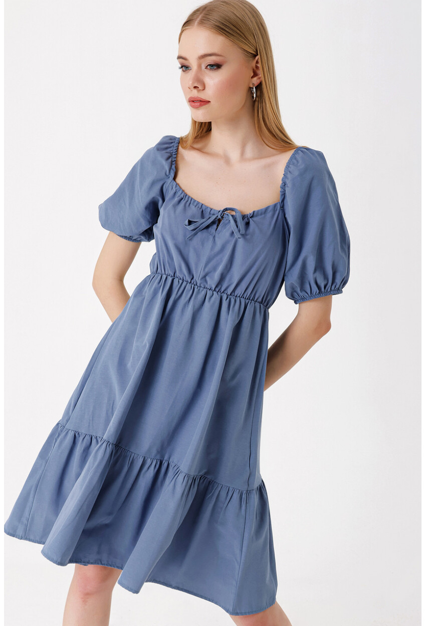 2351 Flared Poplin Dress