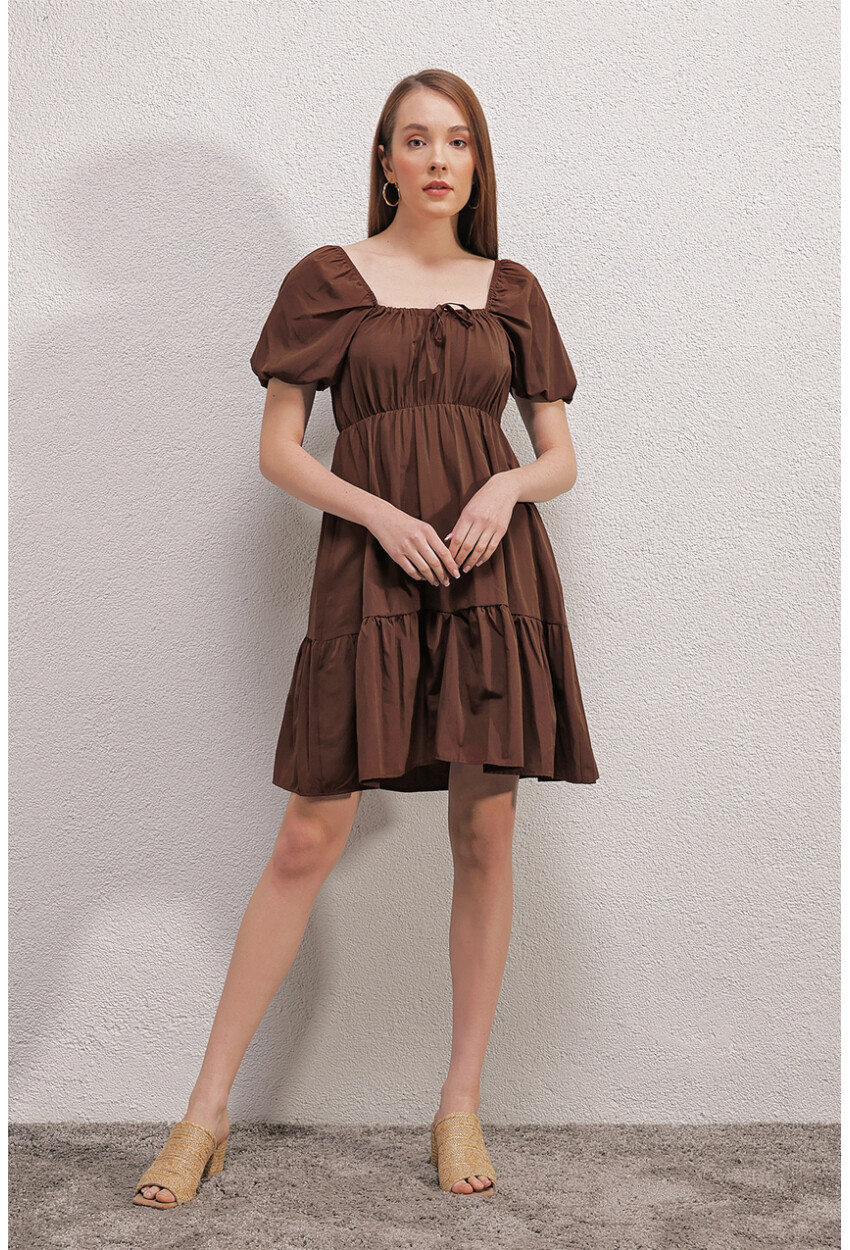 2351 Flared Poplin Dress