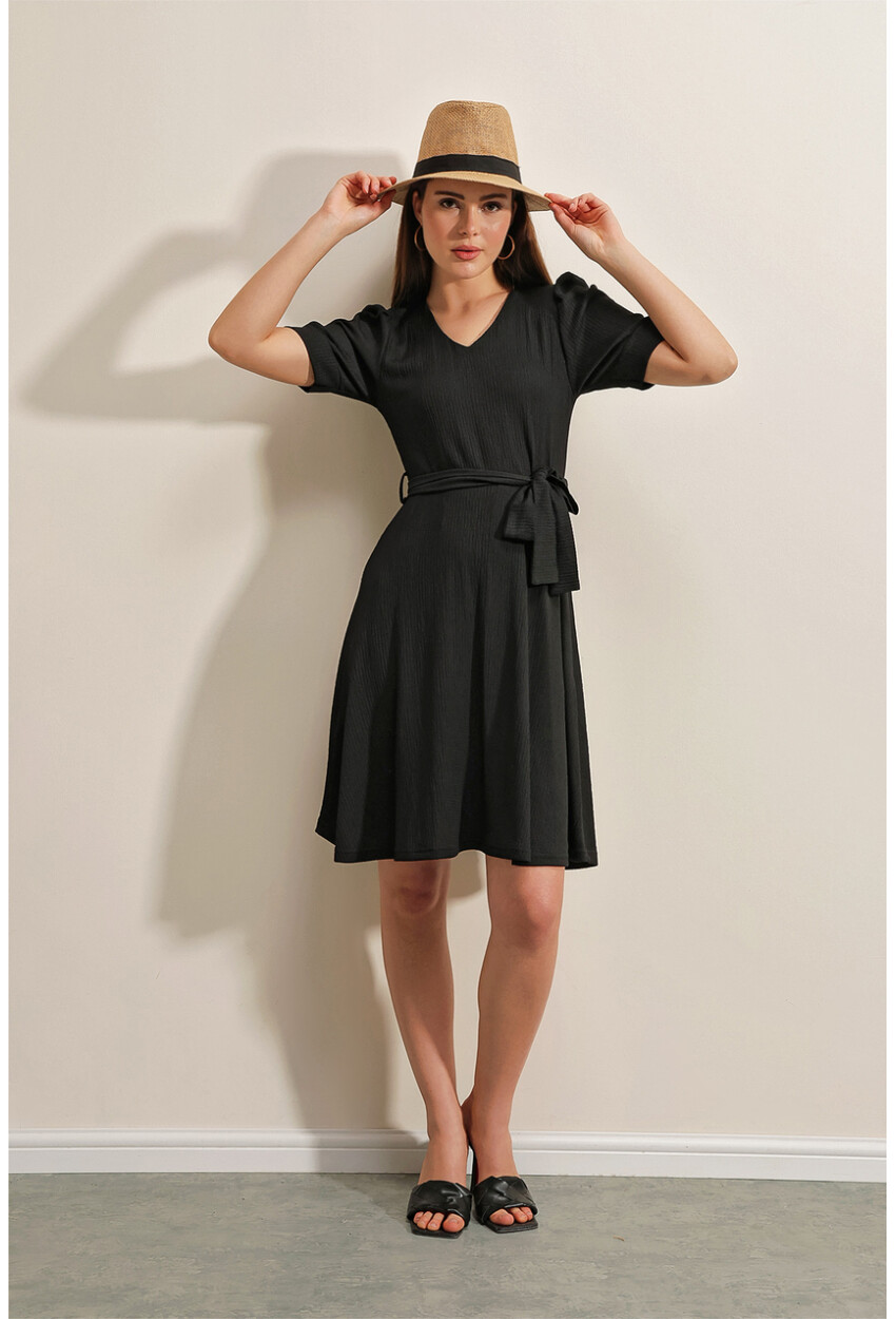 2370 Knit Dress With Belt