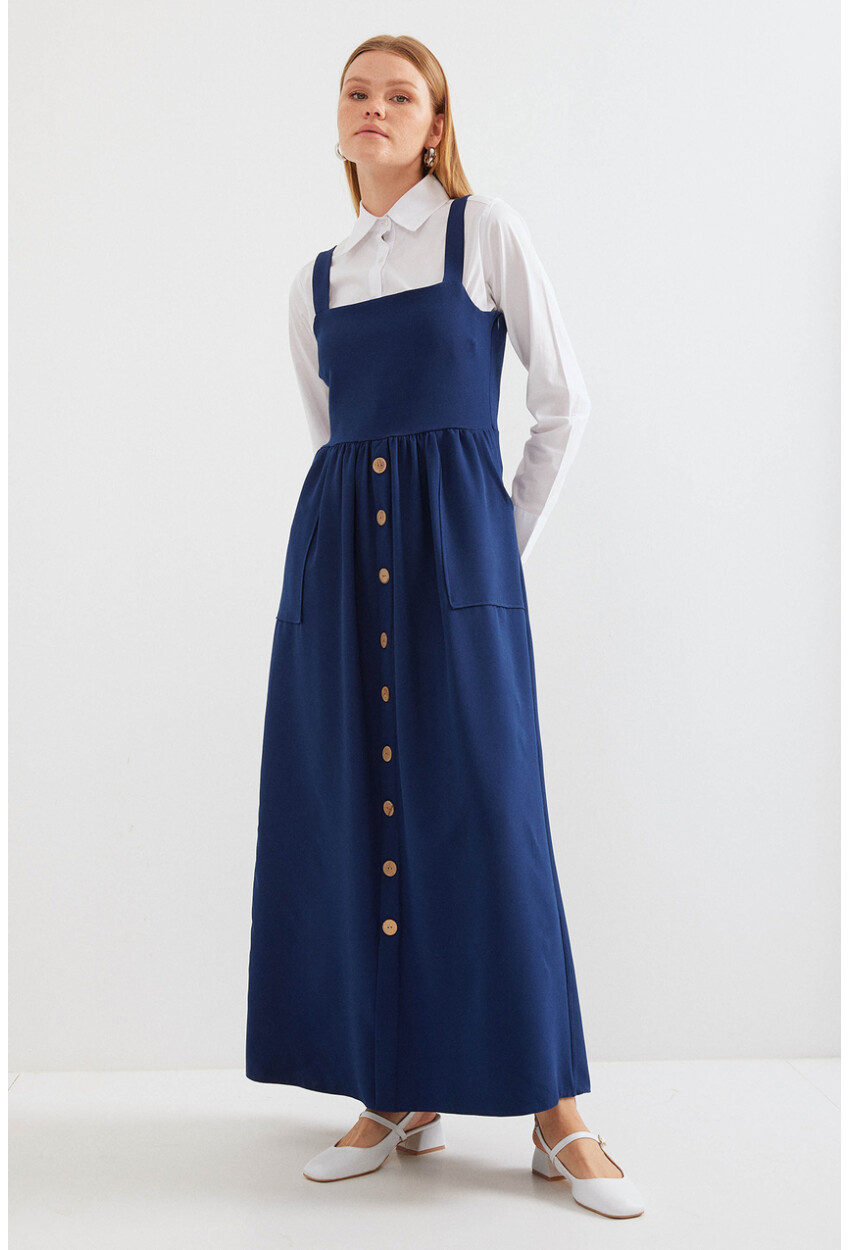 2490 Long Pinafore Dress