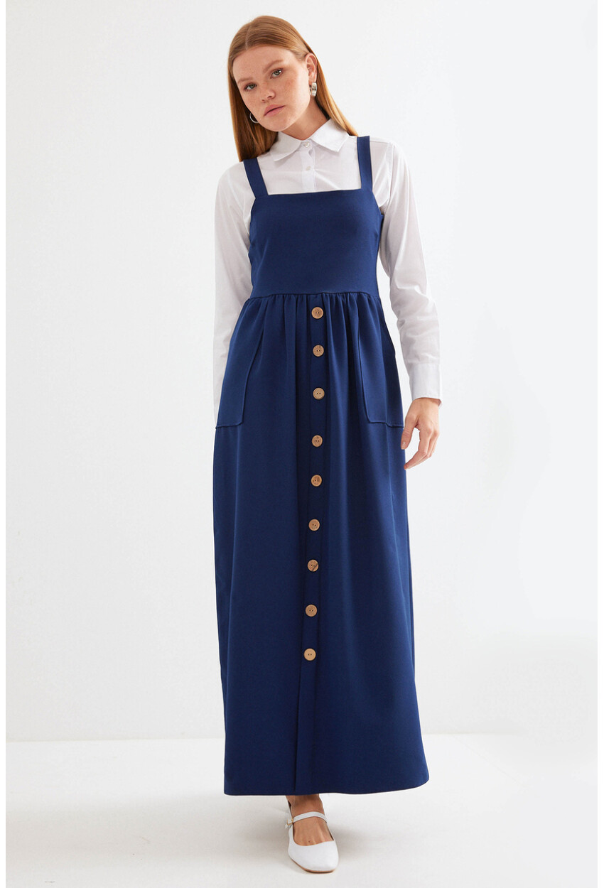 2490 Long Pinafore Dress