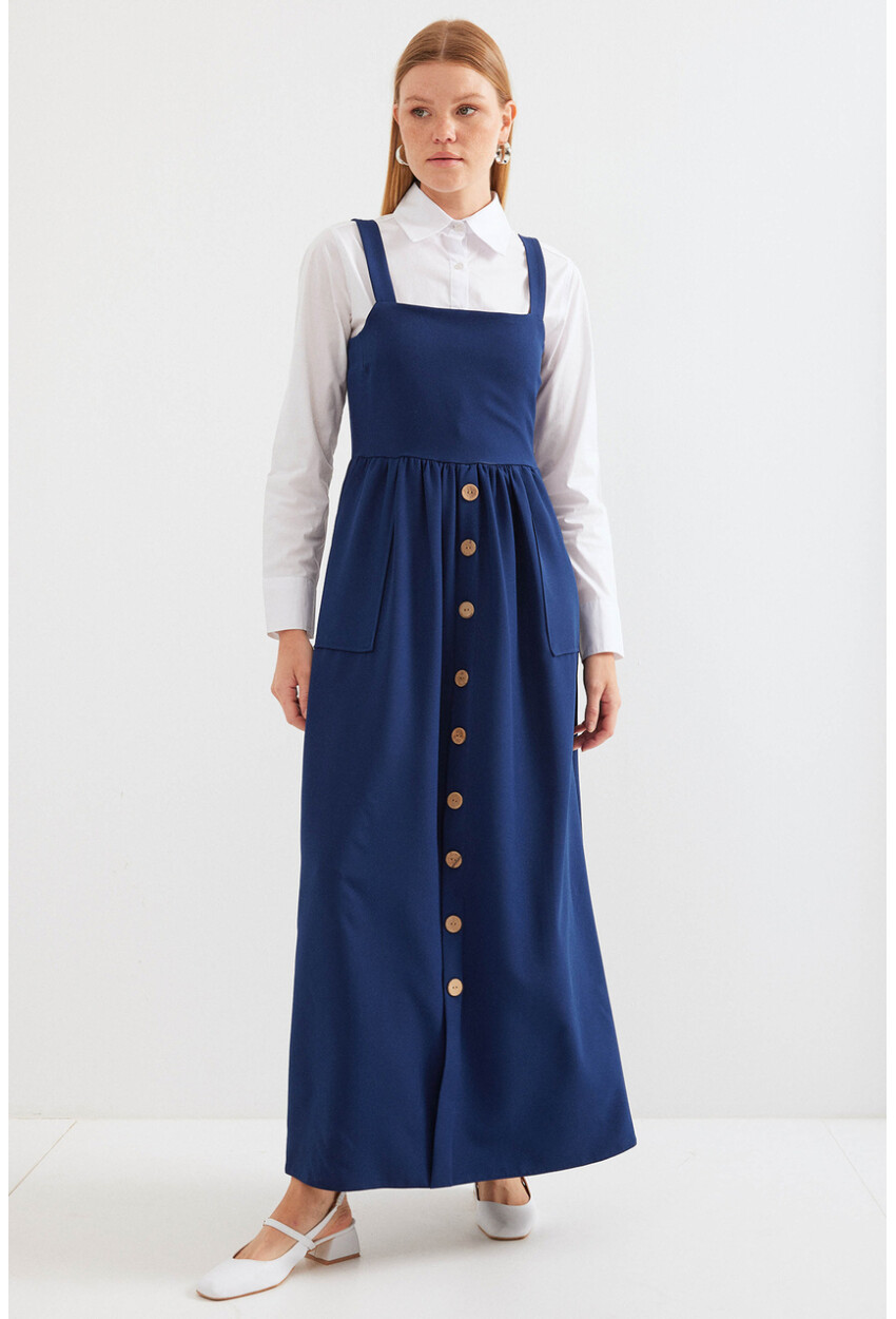 2490 Long Pinafore Dress