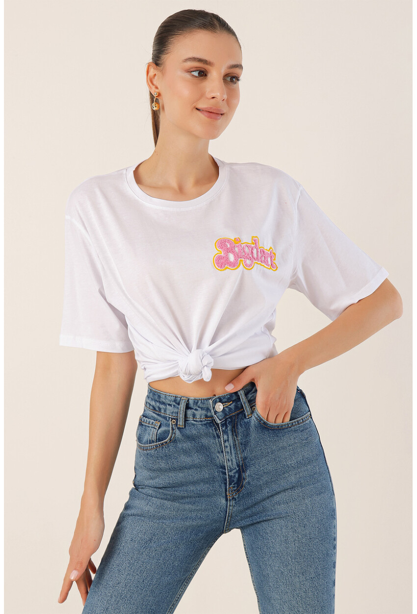 4312 Embroidered Oversized T-Shirt