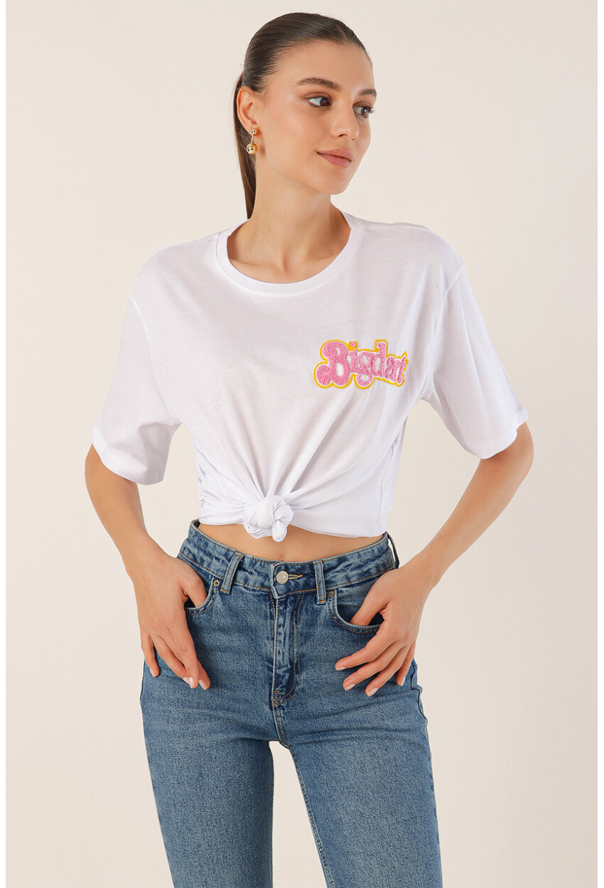 4312 Embroidered Oversized T-Shirt