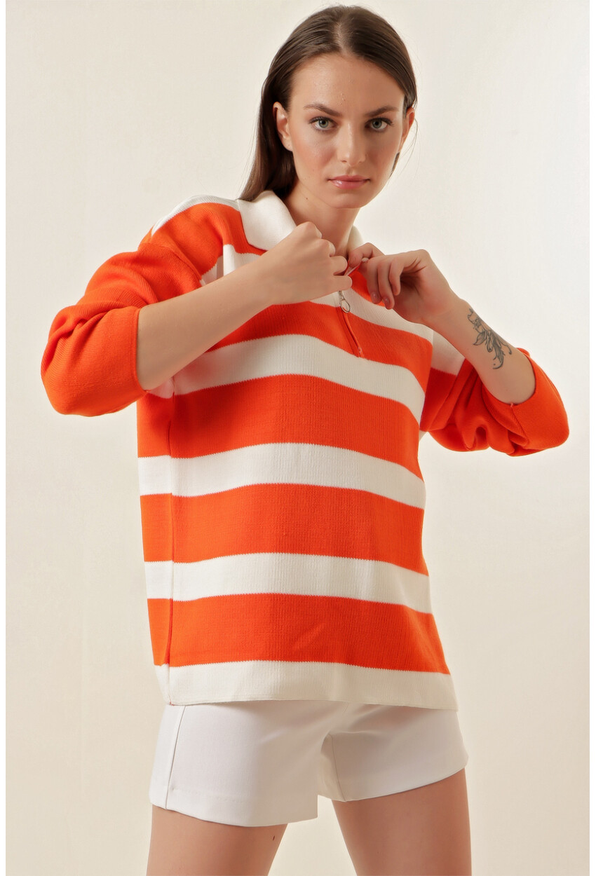 4512 Striped Oversized Sweater