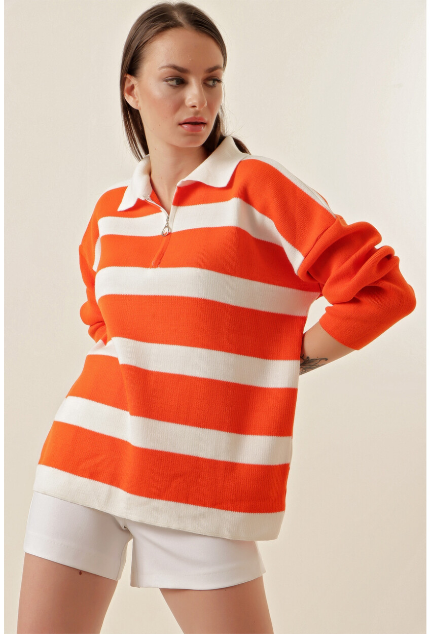 4512 Striped Oversized Sweater