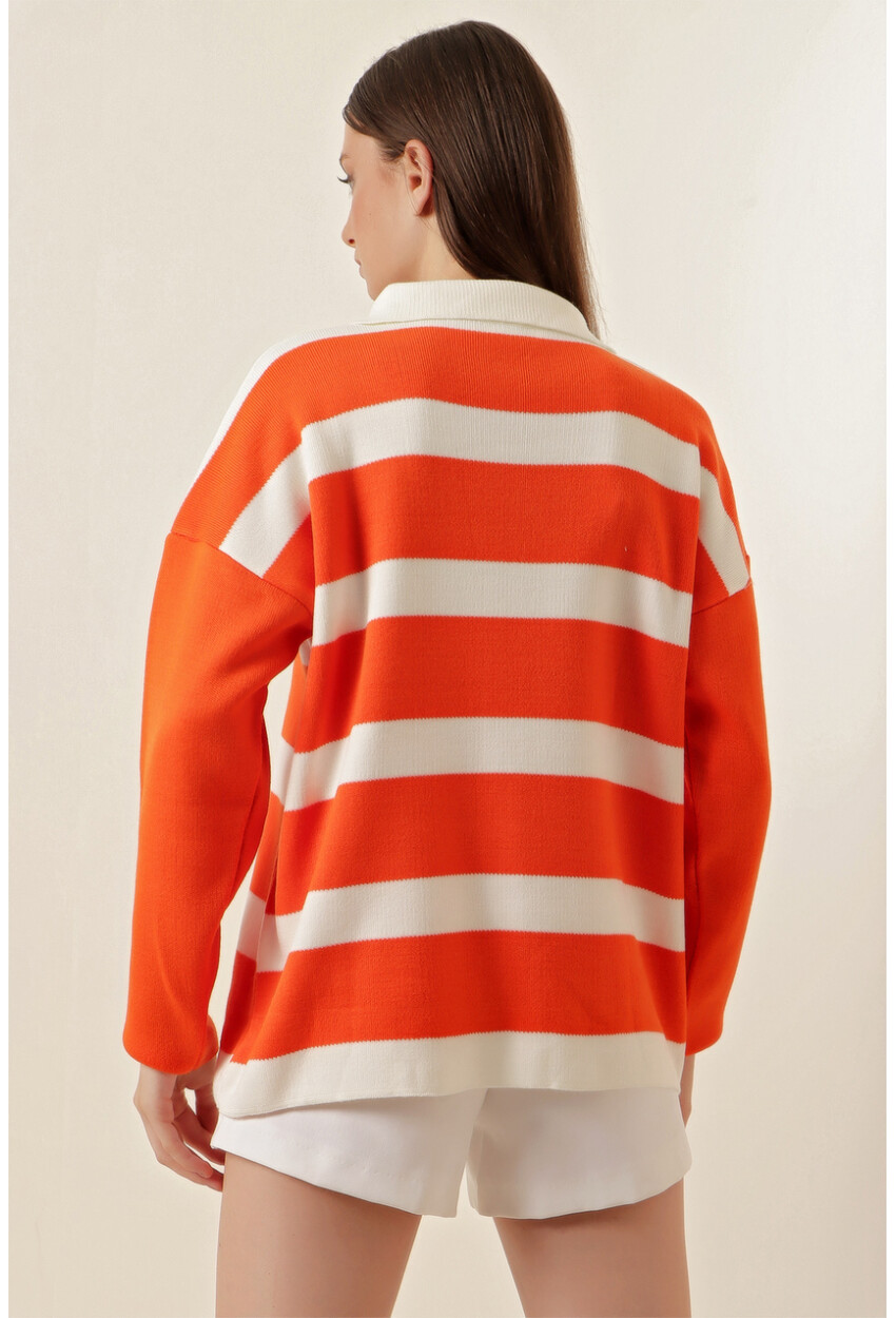 4512 Striped Oversized Sweater