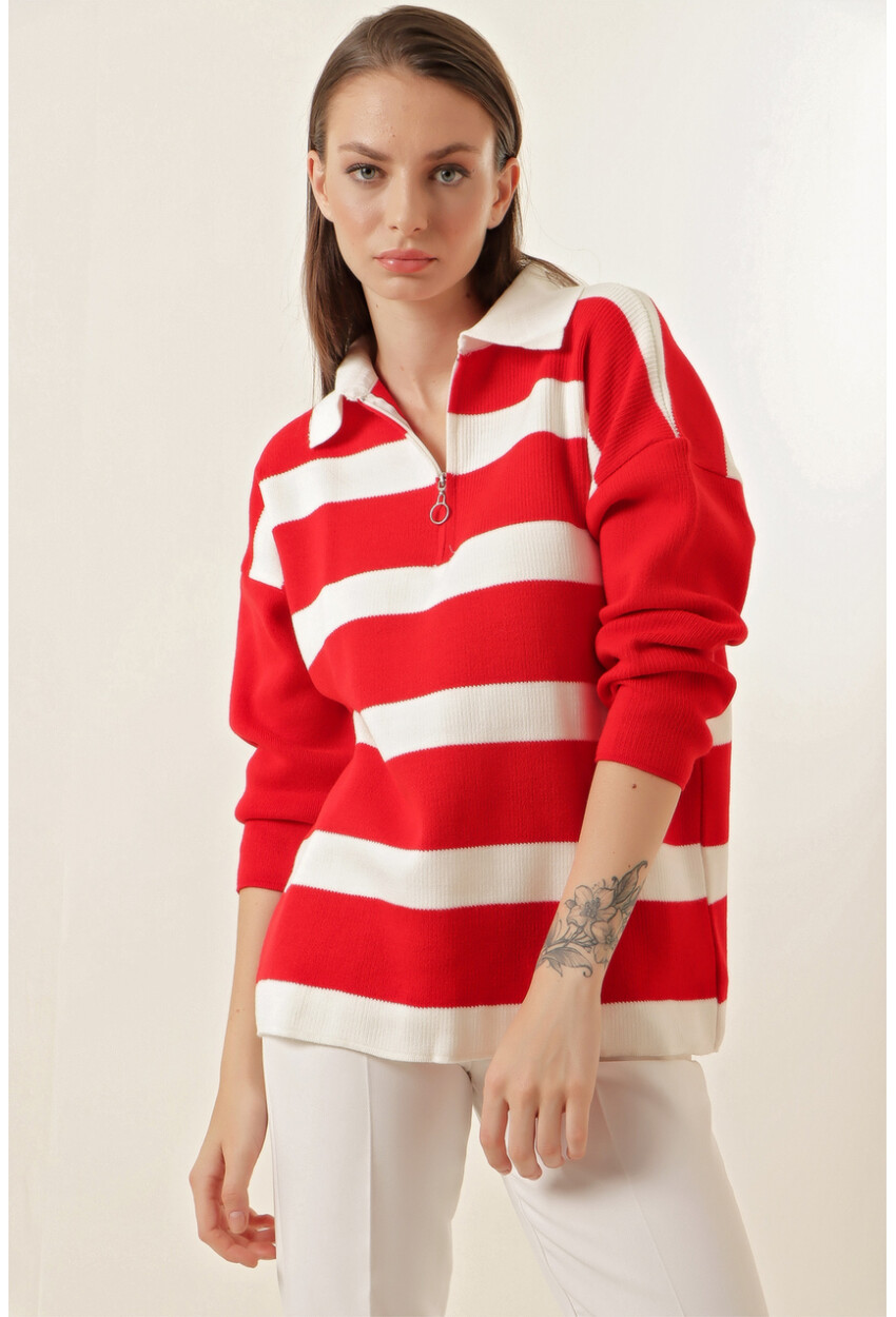 4512 Striped Oversized Sweater