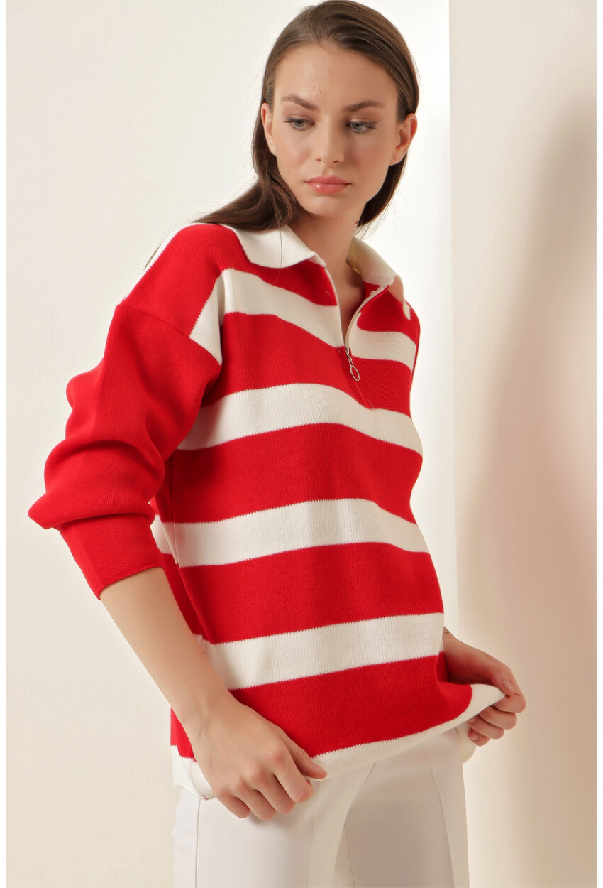 4512 Striped Oversized Sweater