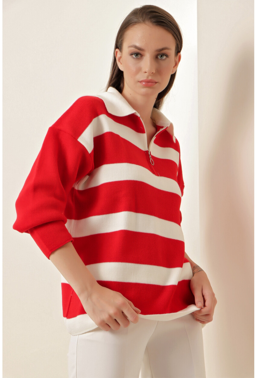 4512 Striped Oversized Sweater