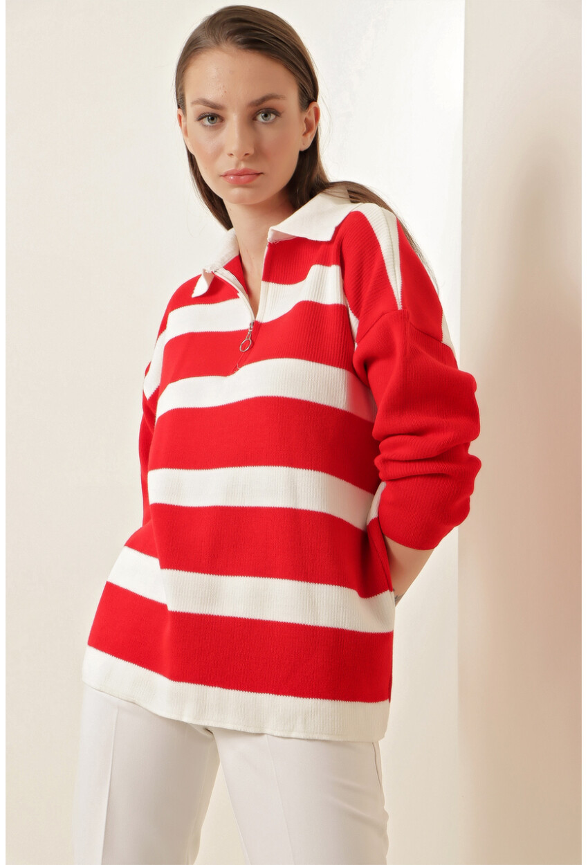 4512 Striped Oversized Sweater