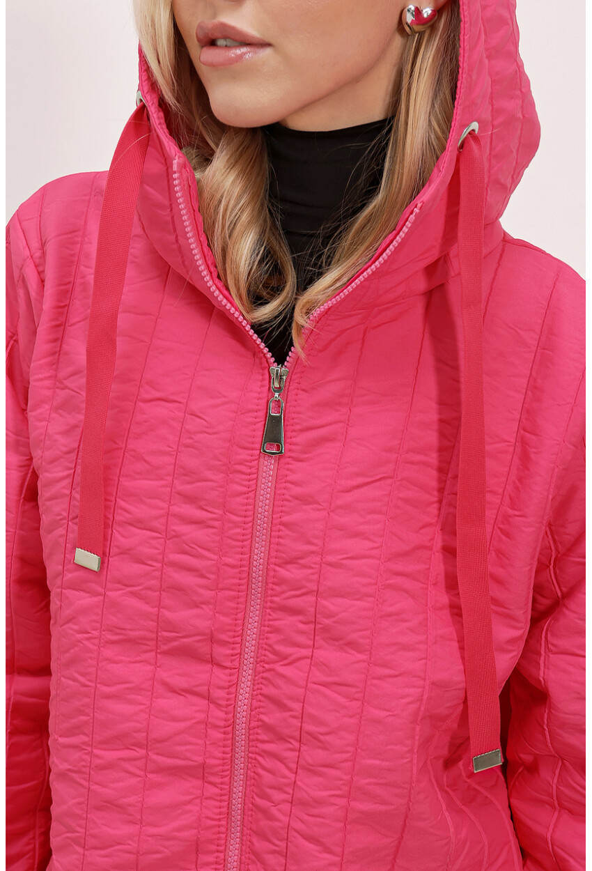 5138 Quilted Long Puffer Coat