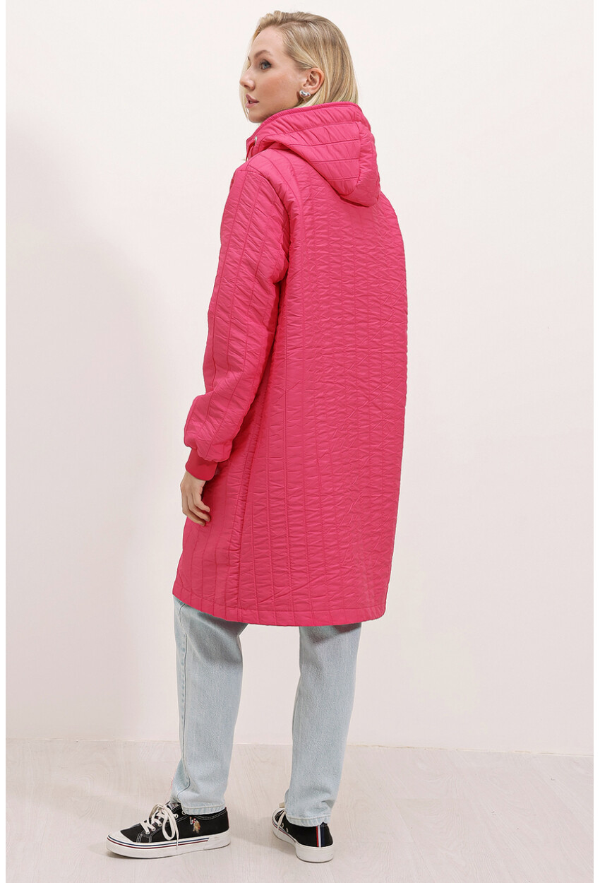 5138 Quilted Long Puffer Coat