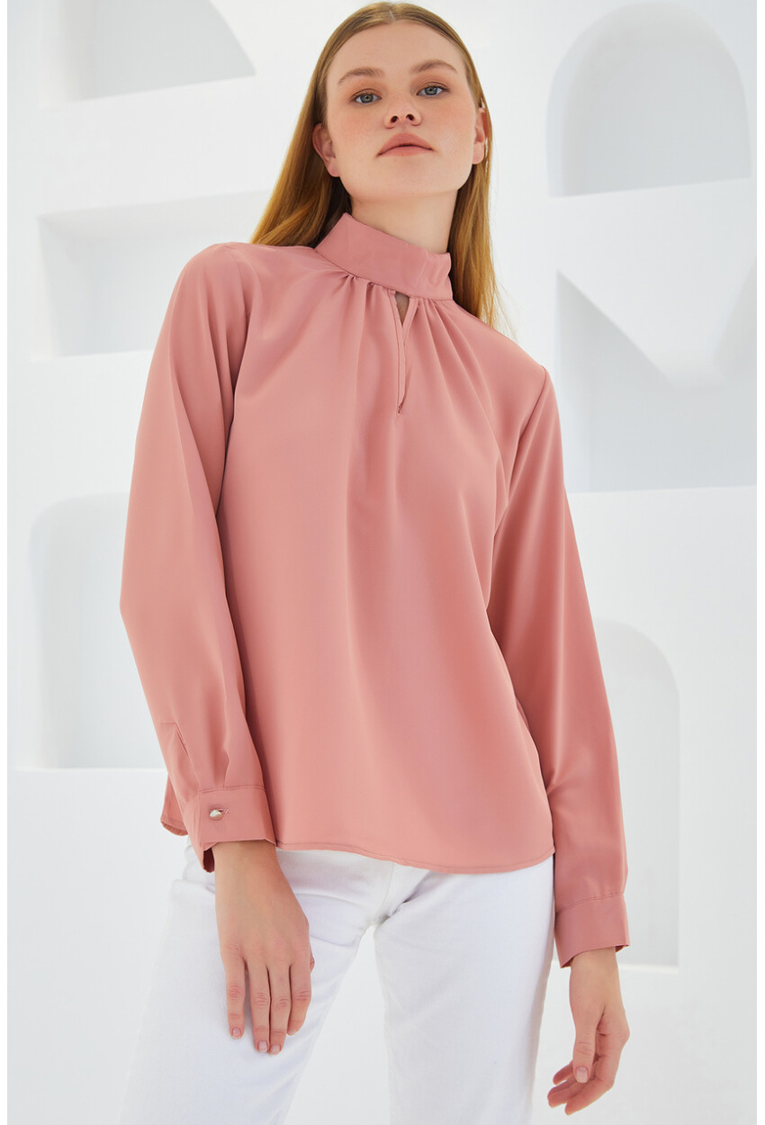 0418 Blouse With Cut-Out Detail