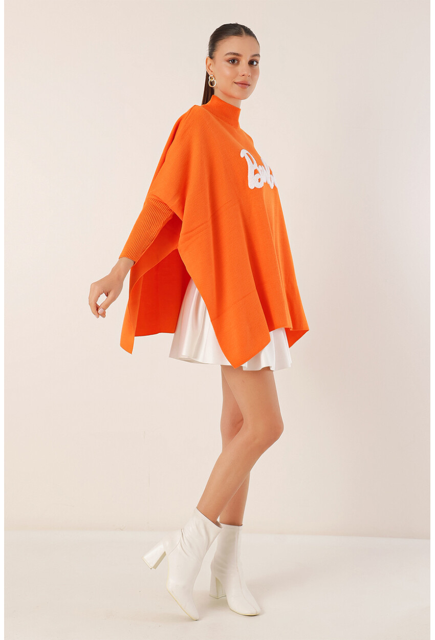 15783 Split Poncho Sweater